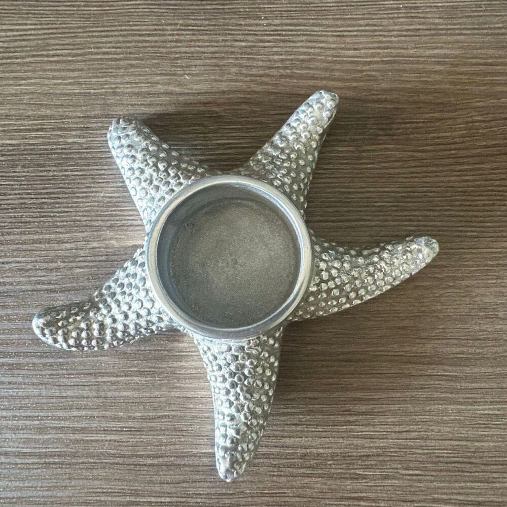 Metal Starfish Candle holder 5”